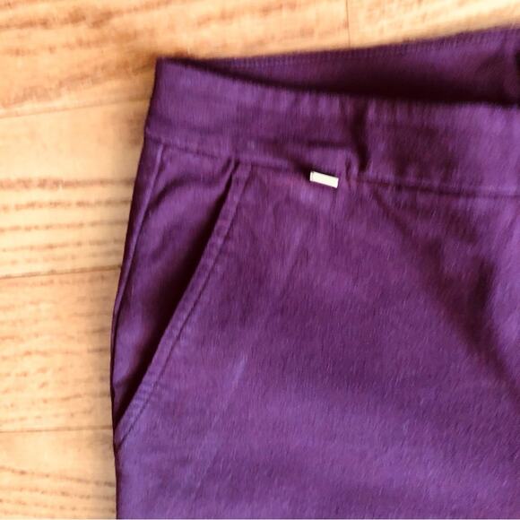 Lauren Ralph Lauren Double-Faced Stretch Cotton Burgundy Pant Women’s Size 4 - Picture 3 of 11